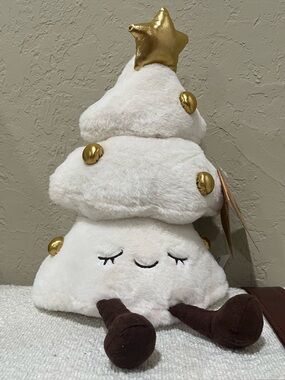 NWT Greenhouse by Russ Keliana White Christmas Tree Plush Jazwares